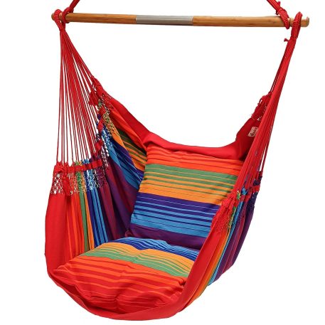 Sedia sospesa Rainbow #1 con supporto in bambù. - immagine 3