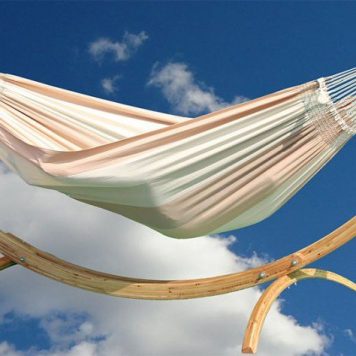 Amaca Dunes XL Desert con supporto per amaca in legno di eucalipto