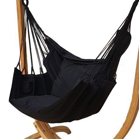 Poltrona sospesa NewLine XL nera set completo - immagine 2