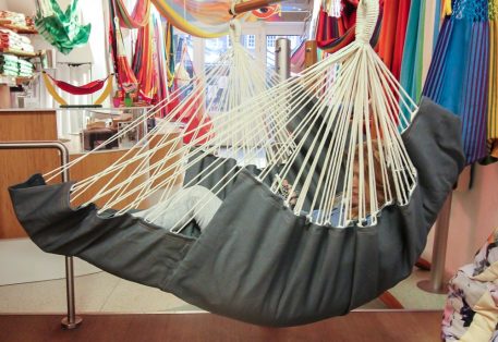Lounger Denim Antracite De Luxe con supporto extra largo in bambù e metallo. Set completo di cuscini - immagine 8
