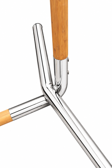 Cavalletta. Supporto innovativo extra largo con parti in acciaio inox lucidato tipo 316 e bambù pressato. - immagine 2