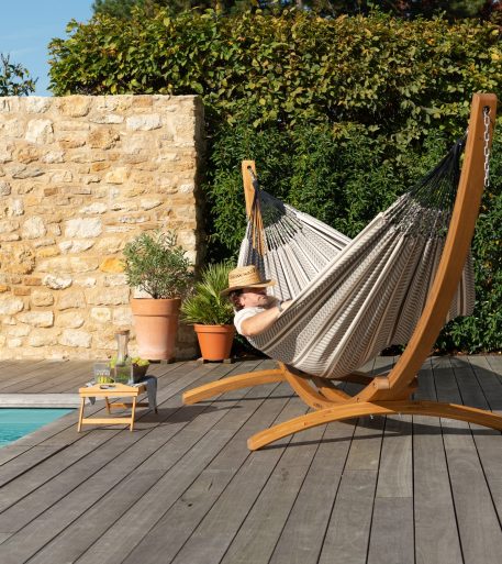 Amaca Zebra XL con supporto in legno di eucalipto