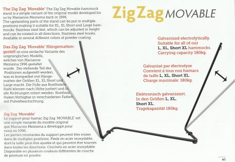 Supporto regolabile Zig Zag per amache in acciaio inox tipo 304. Disponibilità limitata fino al 15 giugno 2026.